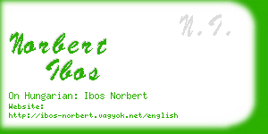 norbert ibos business card